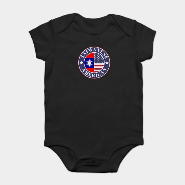 Proud Taiwanese-American Badge - Taiwan Flag Baby Bodysuit by Yesteeyear